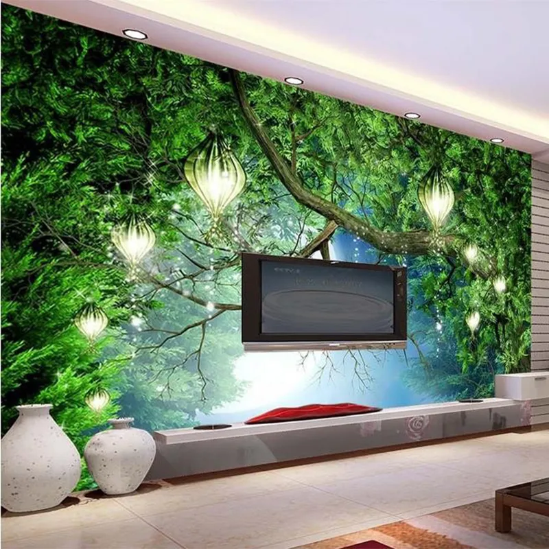  Papel tapiz 3D para pared, diseño de árbol de flores en  relieve, verde, para paredes, sala de estar, dormitorio, TV, fondo,  decoración de pared, 59.1 in x 41.3 in : Herramientas