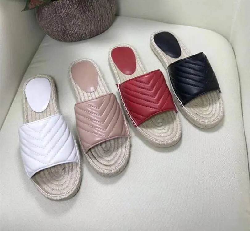 Women Newest fisherman Sandals Slide Designer Sandal Slippers High Quality Real leather Cord Platform Double Hardware Outdoor Beach Slides with Box