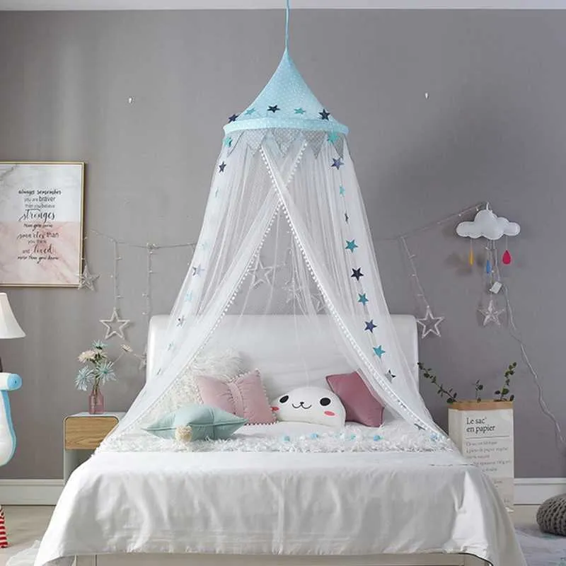 1pc Dosel De Cama Para Niños Lectura Rincón Cuna Cama, Princesa Príncipe  Redondo Cúpula Colgante Para Niños Bebé Cortinas De Red Yarn (Malla Gris)