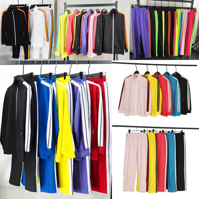 남성 여성 패션 트랙 슈트 새로운 형광 녹색 스웨트 셔츠 정장 트랙 슈트 남자 트랙 땀복 코트 남자 디자이너 재킷 스포츠웨어 인쇄 S-XL 크기