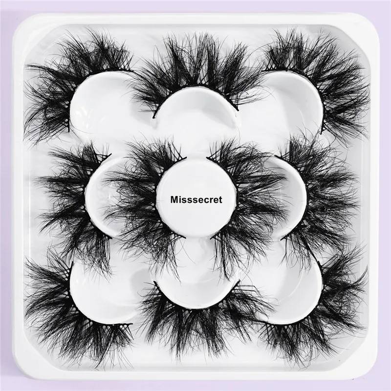 5 Pairs Fluffy Faux 3d Mink Eyelashes Noticeable Soft False Eyelash Cross Thick Cruelty Free Lash Extension Makeup