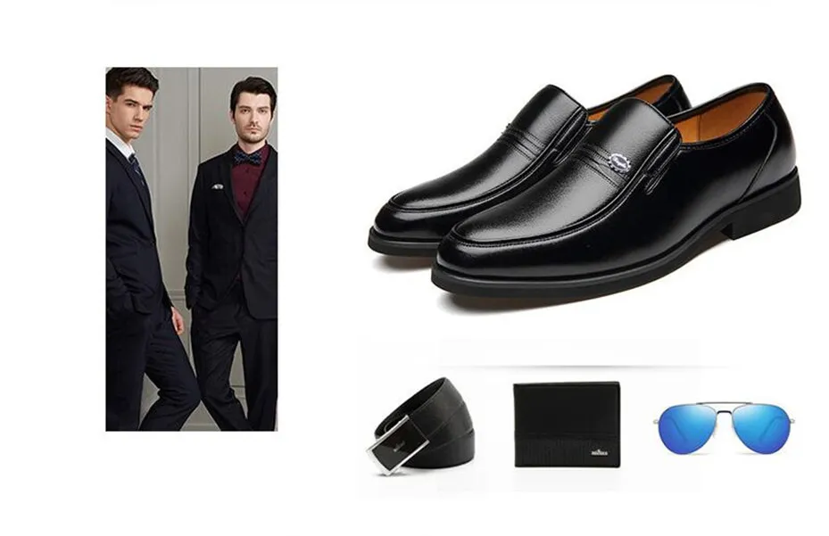 Genuine Leather Shoes Men Business Oxfords Casual for man High quality Formal Dress Gentle Luxury designer shoes Slip-On with big size us6-us11.5 factory price