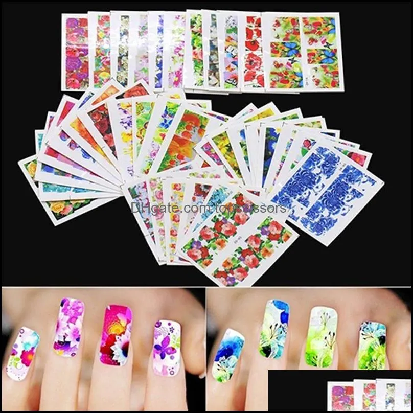 Elegant And Fashion Style 50 Sheets Watermark Stickers Temporary Tattoos DIY Nail Art Tips Manicure Decals (Size: One Size)1