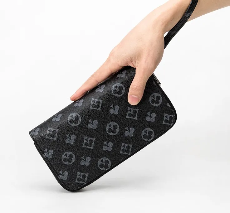 Handtasche Reise Kulturbeutel Schutz Make-up Clutch Frauen Leder wasserdichte Kosmetiktaschen Für Männer Briefdruck in Brieftaschen