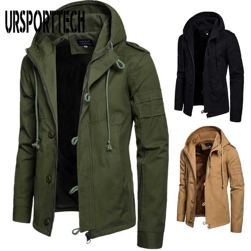 Qiqichen us size autumn cotton casual men's jacket on sale