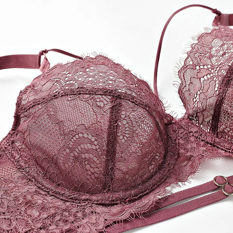 Floral Lace Sheer Lacy Bra And Panties For Women Sexy Underwire, Strappy,  And Transparent Underwear For Summer From Bidalina, $19.64