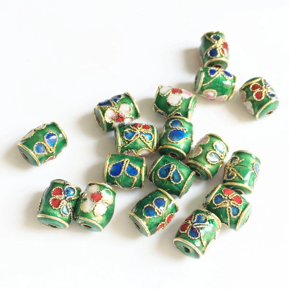 30 stks Cloisonne Filigraan Kleurrijke Emaille Rechthoek Losse Kraal Handwerk DIY Sieraden Maken Accessoires Leverancier Ketting Armband Oorbellen Groothandel