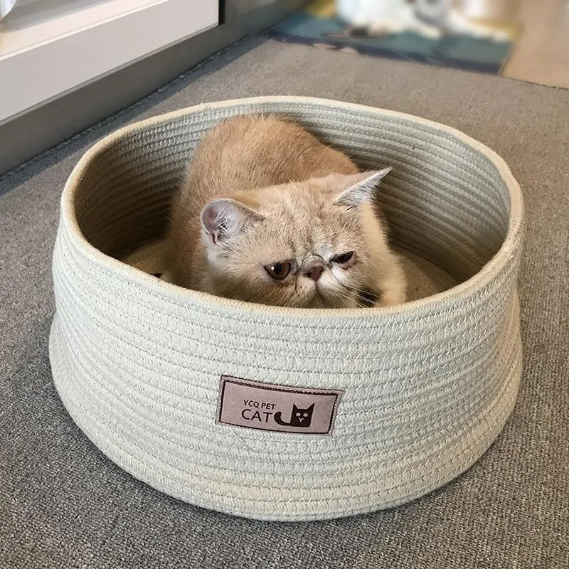 Homegoods Hanging Cat Bed Summer Bamboo Rattan Bed House Kennel