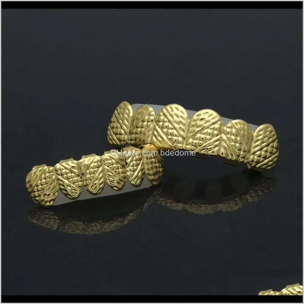 hip-hop girllz men`s luxury jewelry gold plated hip hop teeth brace top quality teeth accessories wholesale