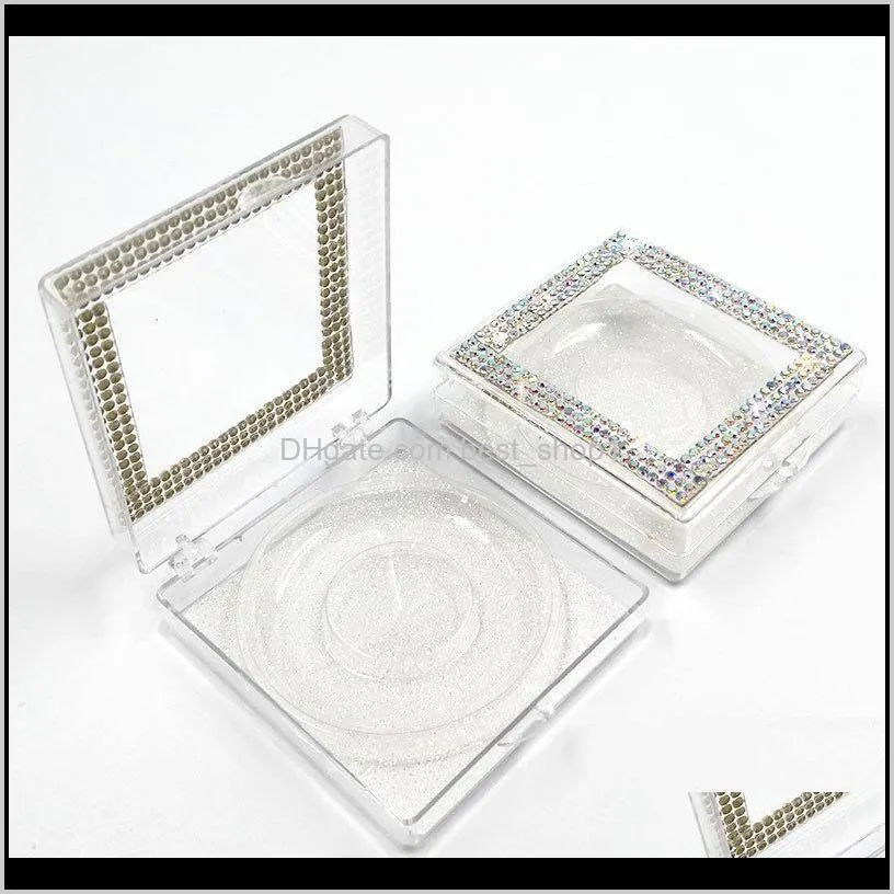 transparent eyelash box false eyelashes boxes bottom card cosmetic packaging window maquillage muti color case new 3 7ye c2