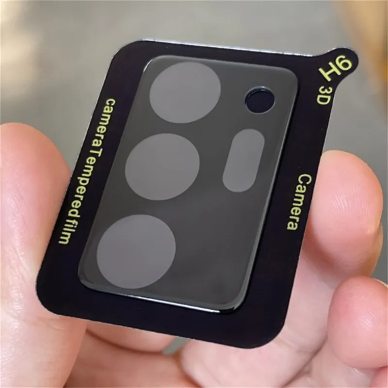 Objectif de caméra arrière en métal Protecteur d'écran entièrement couvert en verre trempé pour iPhone 13 12 11 pro max Samsung Galaxy Note 20 S21 Ultra Thin 9H