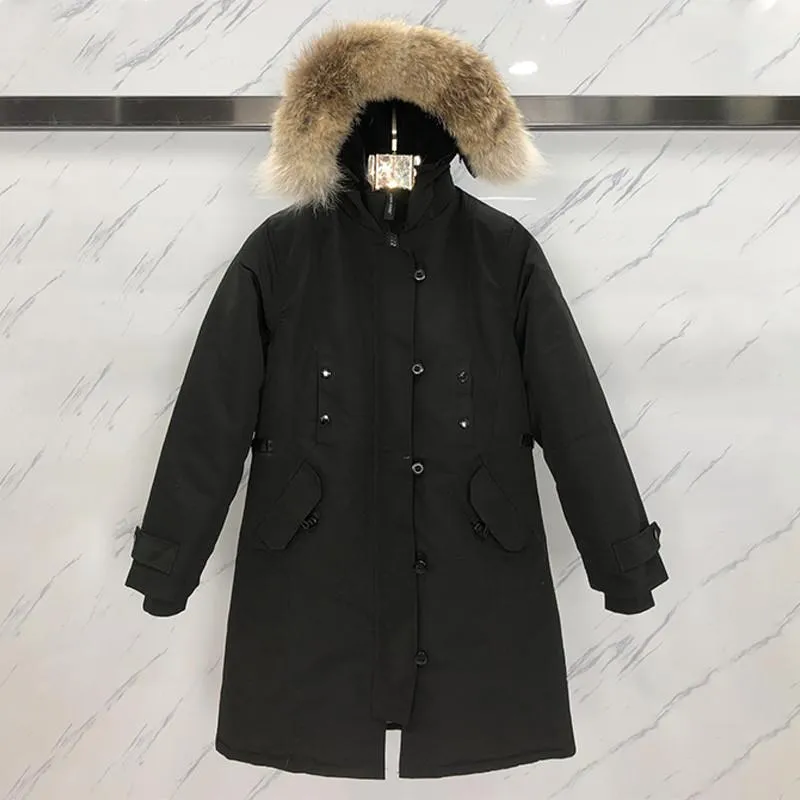 Ms.style Kanada Kış ÜST Kadın Homme Jassen Chaquetas Parka Kabanlar Büyük Gerçek Kurt Kürk Kapşonlu Fourrure Manteau Aşağı Ceket Kaban H