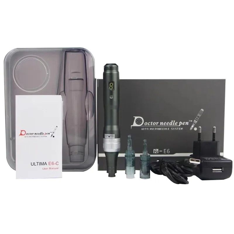 뷰티 Microneedle 롤러 나노 전기 전문 Dermapen E6 레벨 Dr Pen to Mesotherapy 조정 가능한 주름 여드름 주근깨 미백 아름다움