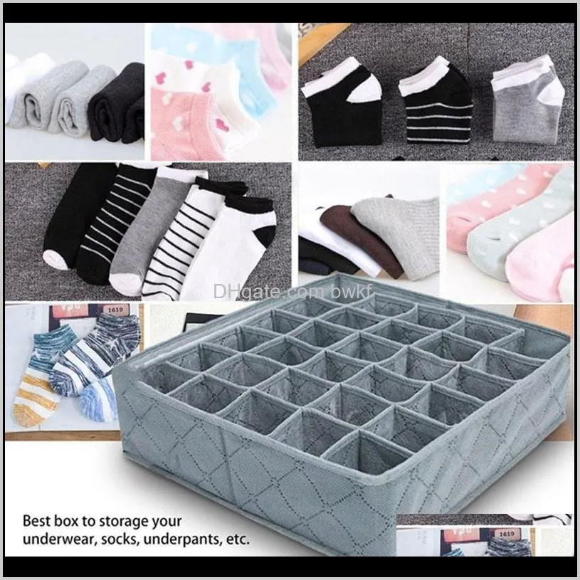 Boxes Bins Housekeeping Organization Home & Garden Drop Delivery 2021 Multi-Size Bra Underwear Foldable House Storage Box Non-Woven Wardrobe