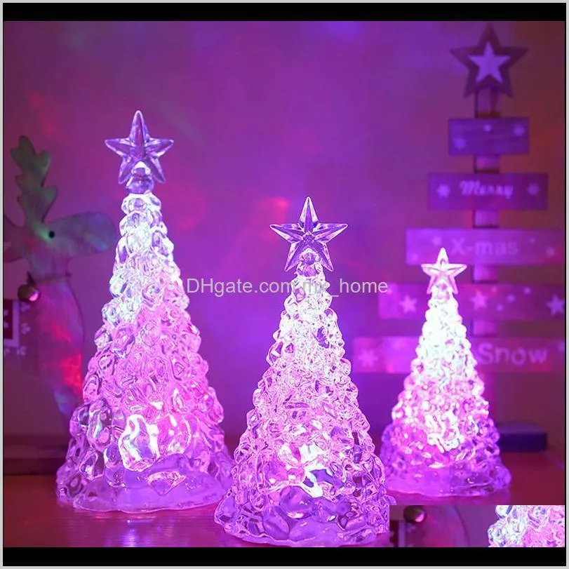 christmas tree colorful led acrylic night light christmas xmas trees party decoration luminary holiday lighting perfect present