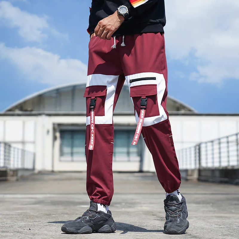 2020 Harajuku Jogger Spodnie Mężczyźni Hip Harem Track Streetwear Cienkie Spodnie Spodnie Spodnie Harem Spodnie X0723