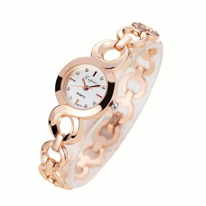 Wristwatches LVPAI Rhinestone Women's Watch High Quality Stainless Steel Strap Female Analog Quartz Clock Gift Saat Fi