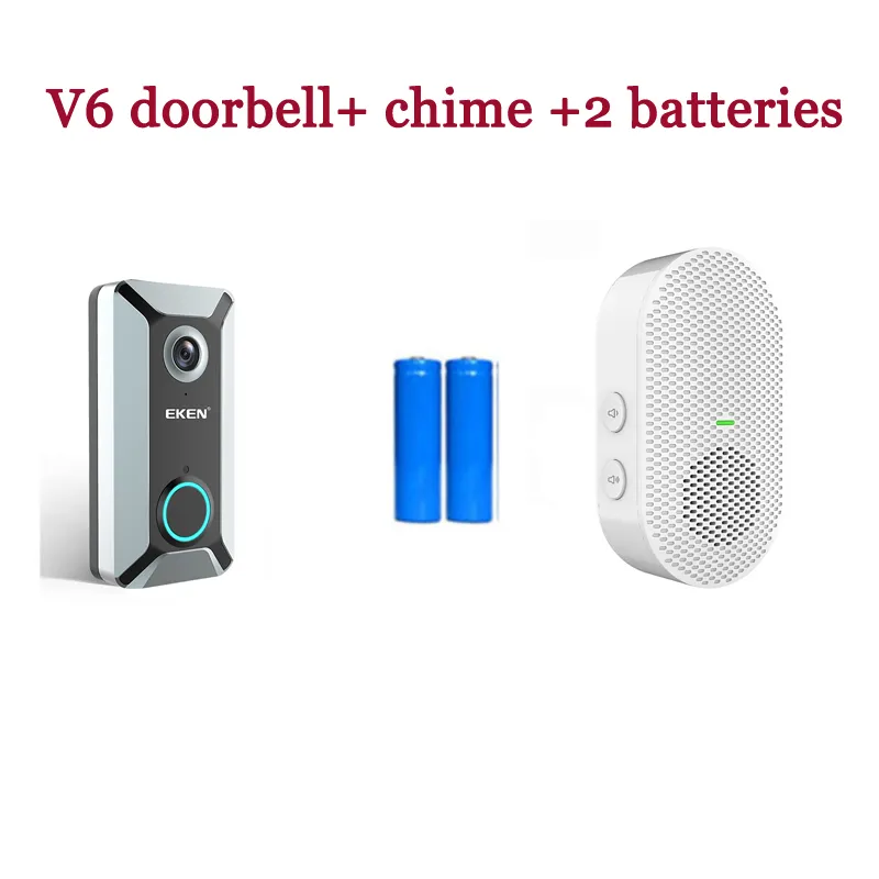 Original EKEN V6 Smart Wireless 720P WiFi Video Türklingel Kamera Cloud-Speicher Türklingel Home Security Haus Echtzeit Zwei-Wege-Audio Nachtsicht