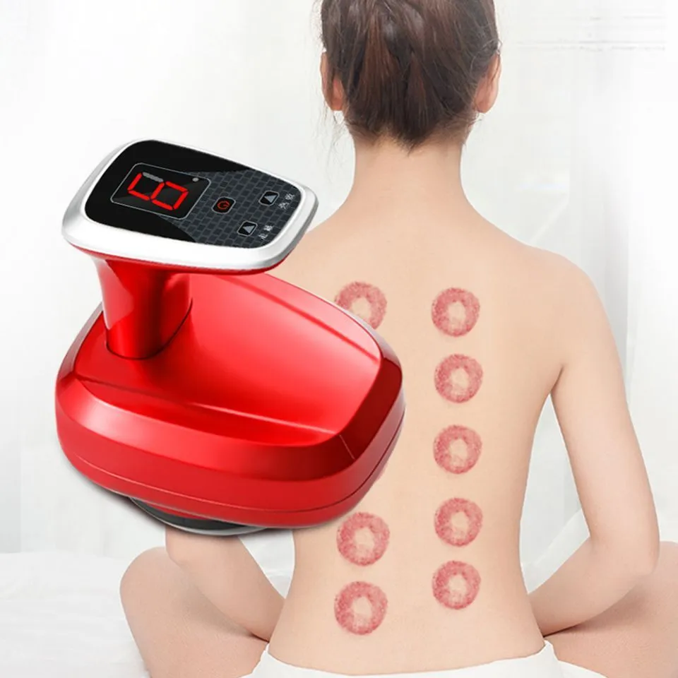 3 in 1 Gua Sha Cupping Set,Electric Therapy Powerful Machine with Scraping and Heat Back Massager,Rechargeable Adjustable Handheld Cupping Massage Tool for Body