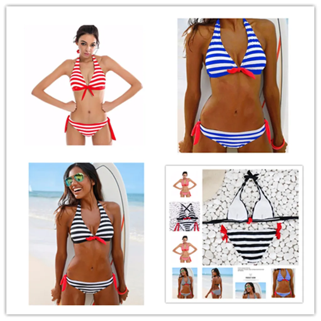 2021 Women Swimsuit girl Bikini Bra Set Two Piece Sport Swim Suit Swimwear Beachwear Bathing 008