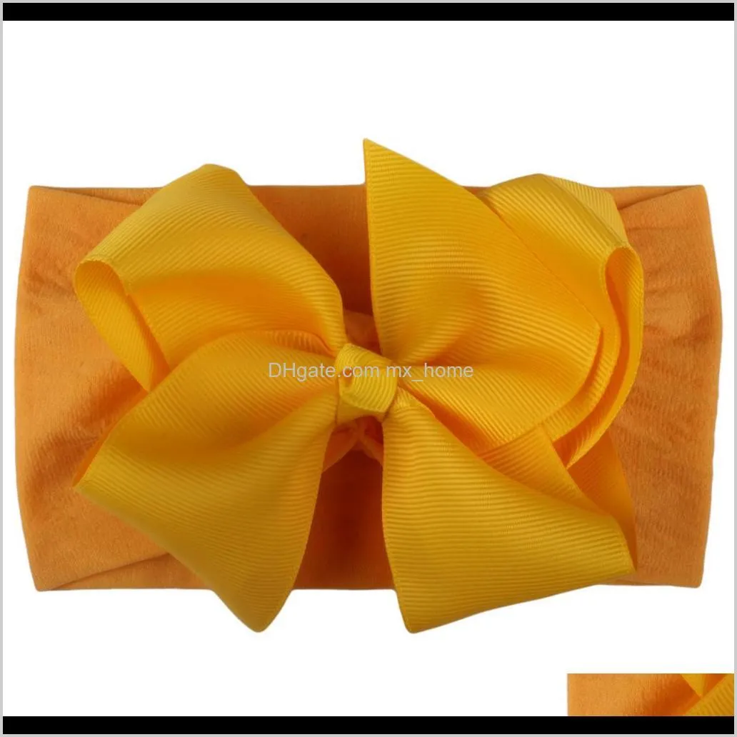 ins baby hair accessories super soft nylon ribbon big bow children`s jewelry lovely princess hair band