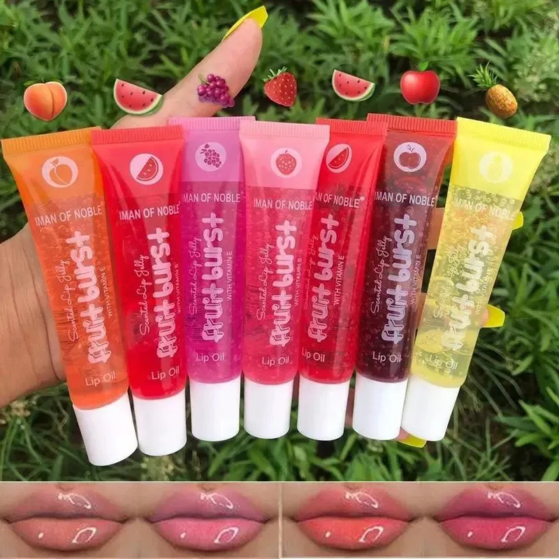 Fruit Burst Lip Oil Perfumado Plumping Lip Gloss Hidratante Jelly Shiny Vitamin E Oils Lipgloss 6pcs