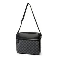 Casual Black Printed Men Crossbody Bags Fashion Soft Zipper Messenger For Male Vintage Women Single Shoulder handbag