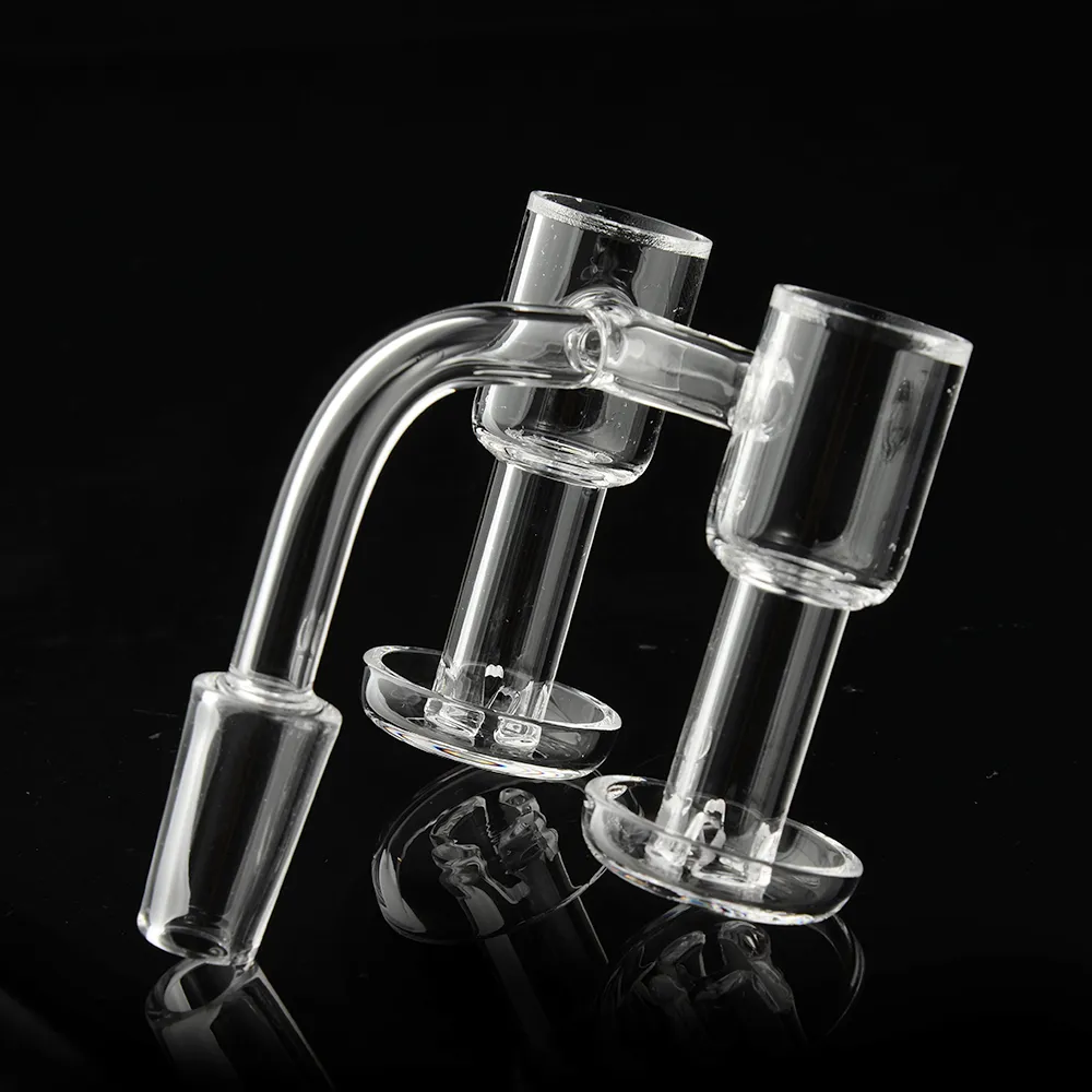 Double Head Terp Vacuum Quartz Banger Nail With Beeveled Edge Smoke Nyaste stil för dabb rigg glas vatten bongs vattenpipa passar pärla be232x