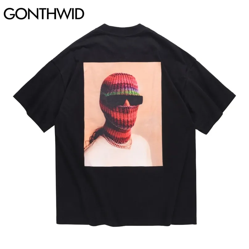 Tshirts Streetwear Hip Hop Creative Poster Print Short Sleeve Tees Shirts Harajuku Fashion Casual Coton Tops T-Shirts 210602