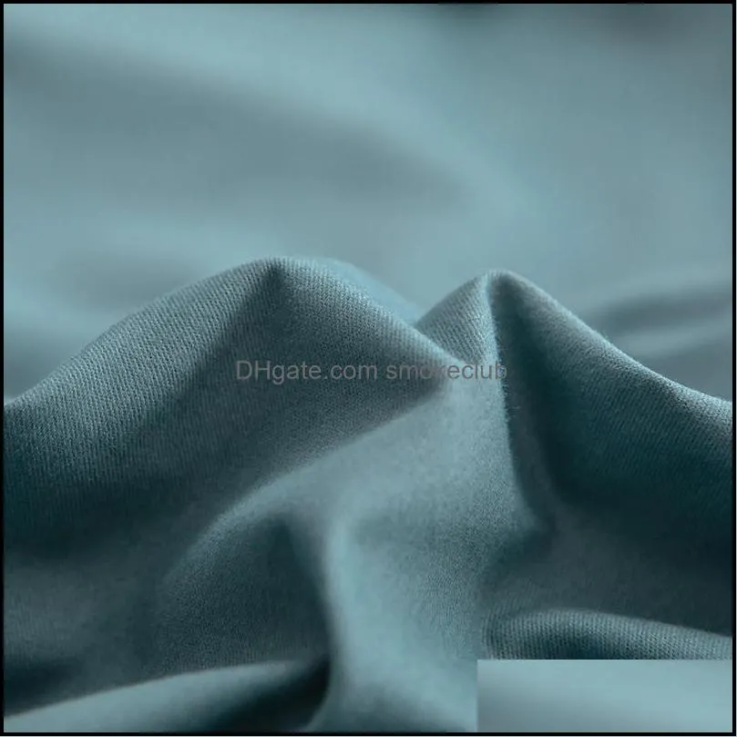 Bedding Sets Cotton Thickened Matte Embroidery White Bed Set Solid Color Duvet Cover Sheet Linen Queen King Size