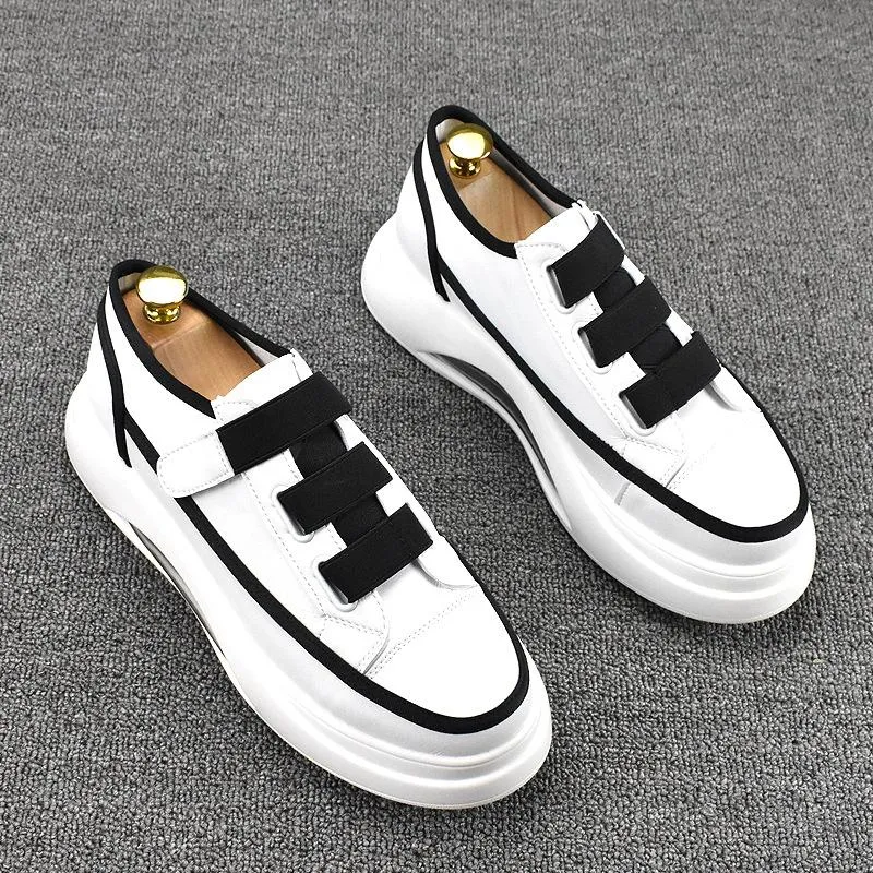 2022 British Luxury Men vulcanized Wedding Shoes Fashion Designer Original White platform Walking Sneakers Platform Casual Slider Casual Loafers