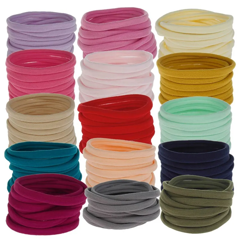 24 Colors Baby Hair Bands DIY Nylon Headbands Baby Soft Elastic Hair Bands Kids Diy Headdress Accessories 2048 Y2