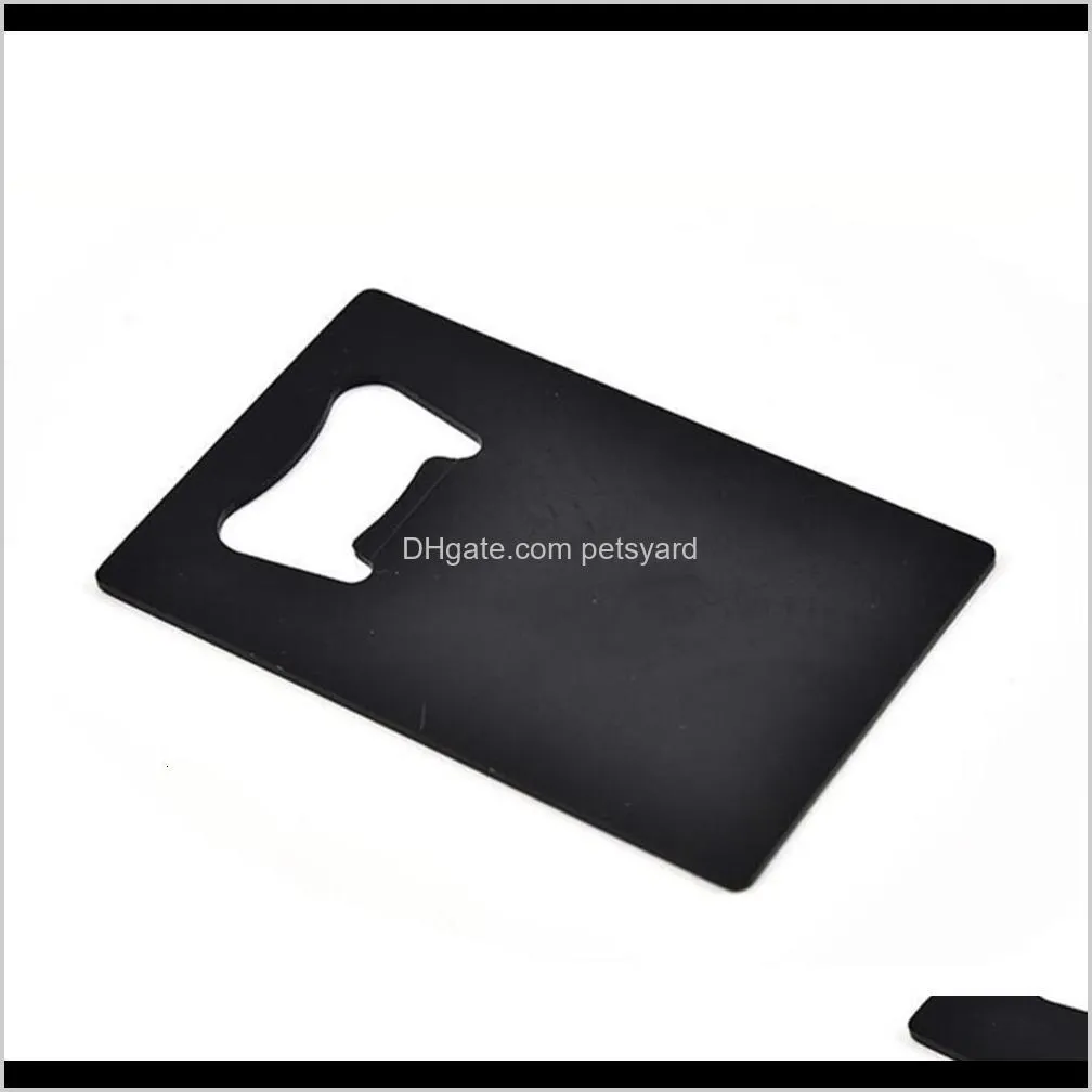 wallet size stainless steel opener 4 colors credit card beer bottle opener business card bottle openers