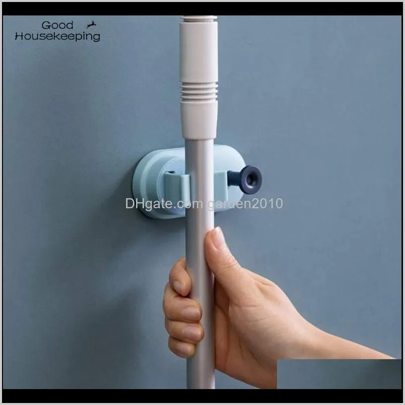 household mop clip strong adhesive glue hanger traceless household punching mop clip wall key holder hooks