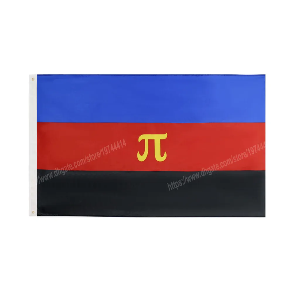 Polyamory Polyamorous Pride Flag 90 x 150cm 3 * 5ft Banner personalizzato Fori in metallo Occhielli per interni ed esterni possono essere personalizzati