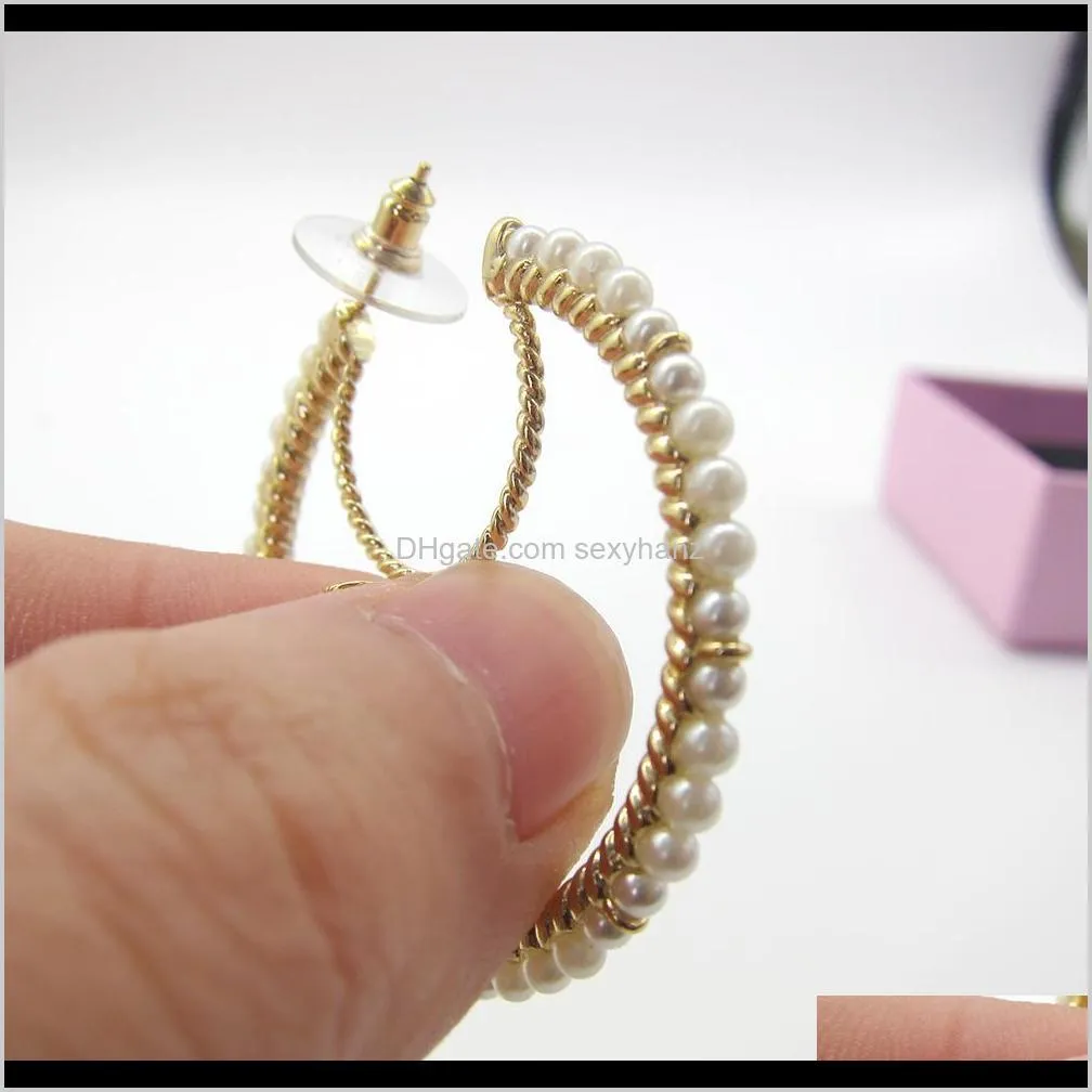 fashion brand have stamps moon pearl hoop earrings asymmetric and diamond earring for lady women party wedding marry jewelry engagement lovers