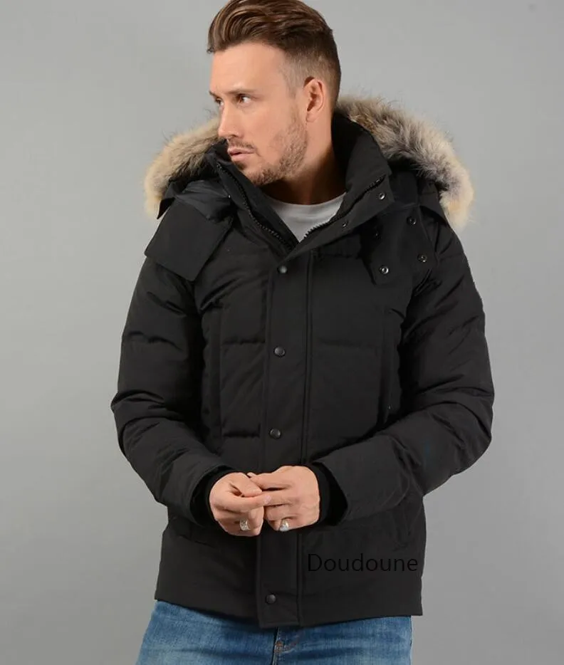 Hommes Down Vestes Manteaux Parka Homme d'extérieur Homme d'extérieur Jassen Vêtements d'extérieur Big Fur Manteau Jacket Manteau Hiver Wyndham Doudoune