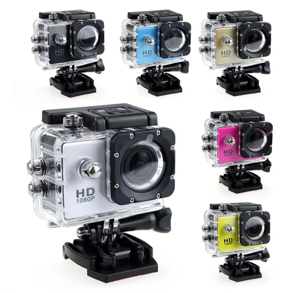 1080P Waterproof Action Camera with 2 inch Screen HD Video Underwater Camera Wide-Angle Lens Sports DV Cameras