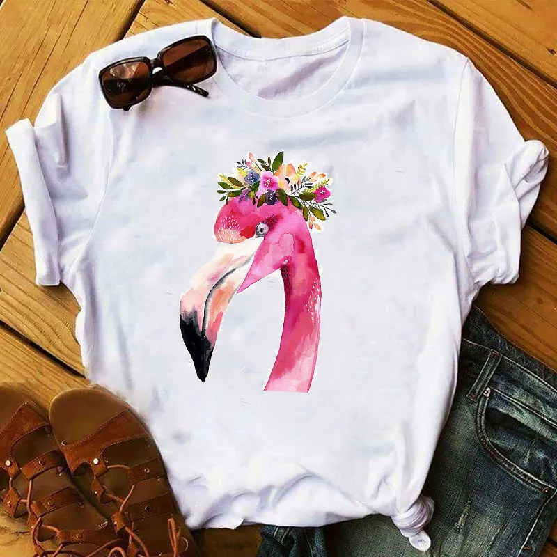 Kobiety 2020 Wiosna Letnia Mountain Travel Fox Odzież Drukuj Lady Kobiet Top Ladies Graphic Samica T Shirt Koszulki T-Shirt X0628