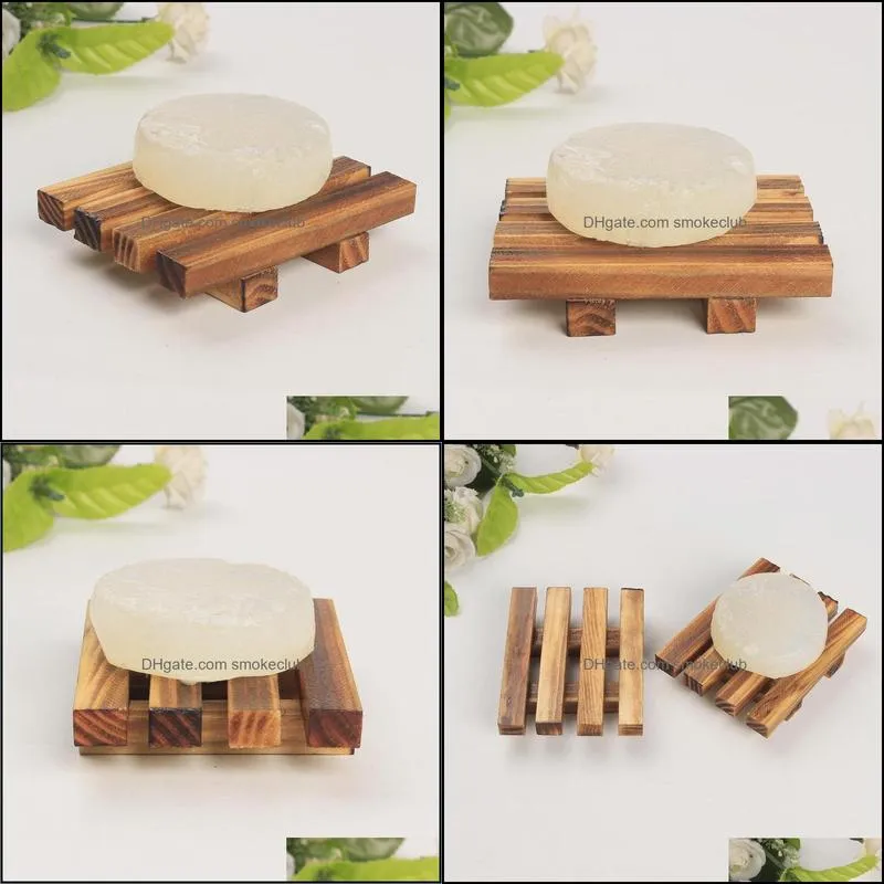 Wood Wooden Soap Dish Storage Tray Holder Bath Shower Plate Bathroom NEW Worldwide Store DHL Free