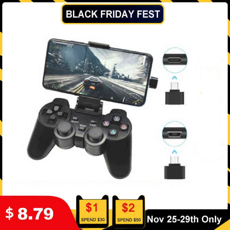 Wireless Gamepad For Android Phone/PC/PS3/TV Box Joystick 2.4G Joypad USB PC Game Controller For Xiaomi Smart Phone Accessories H1126
