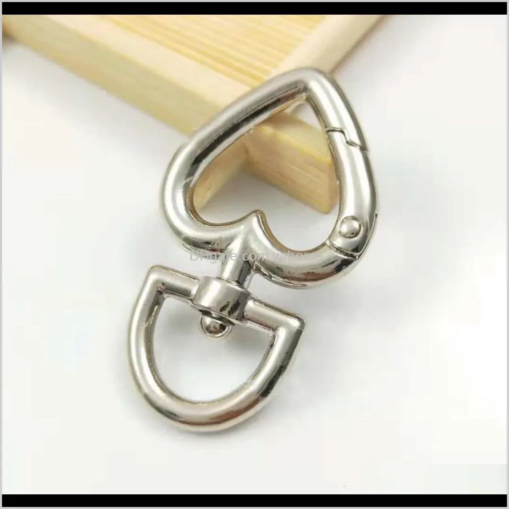 Heart Metal Buckles For Bag Handbag Strap Snap Hooks Keyring Dog Collar Swivel Trigger Clips DIY Crafts Free DHL WX9-1283