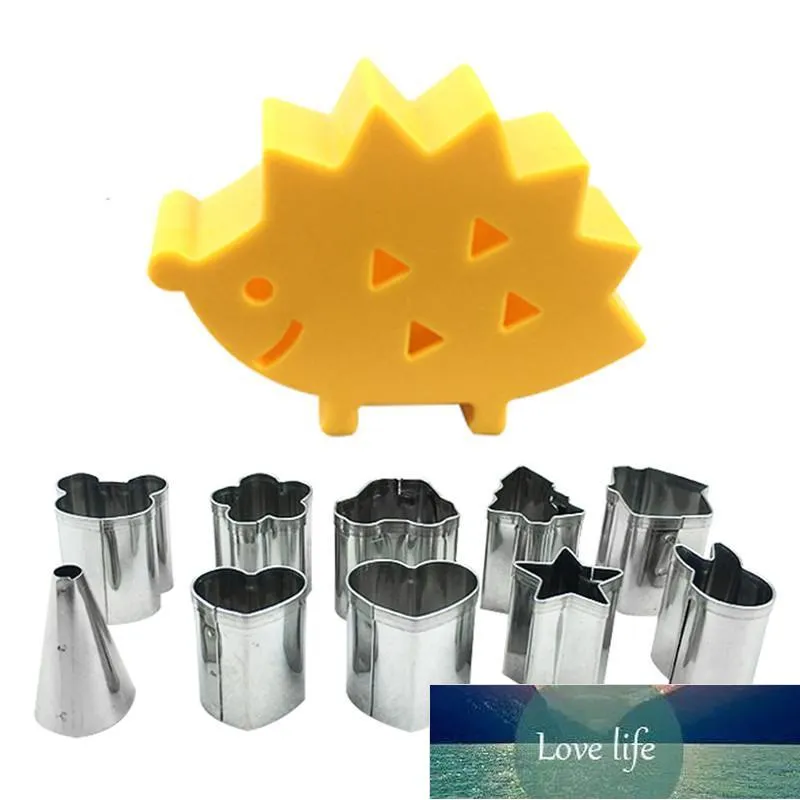 10pcs / set Fruit Cookie Cutter Moule Hérisson Boîte Conception Mini Moule En Acier Inoxydable Biscuit Fondant Gâteau Décoration Outils LZ0254 Usine prix expert conception Qualité