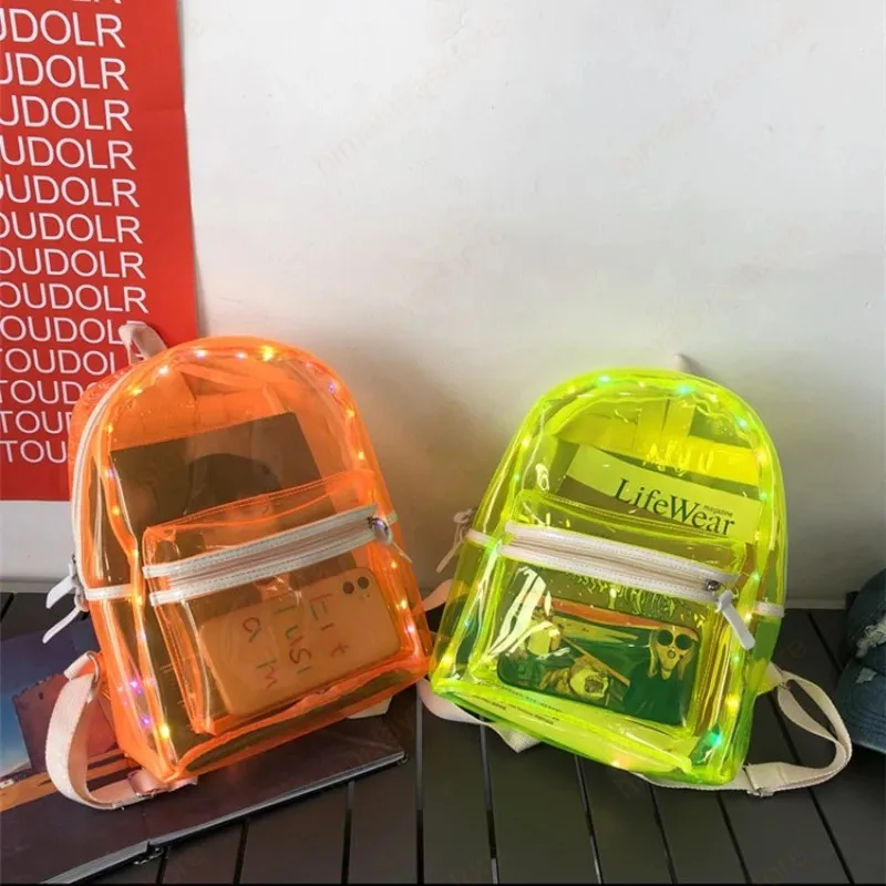 Women Small Backpack PVC Transparent School Bags for Kids Girl School Backpack Children Boy Backpacks Clear Bag