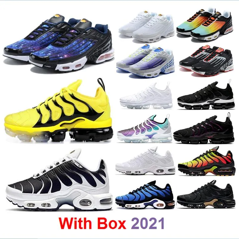 2021 Laufschuhe Plus 3 TN SE Stripes Sport Red Triple Black Lridescent White Star Hyper Blue Sky Bred Navy Sunset TXT Tiger mit Box Männer Frauen Großhandel