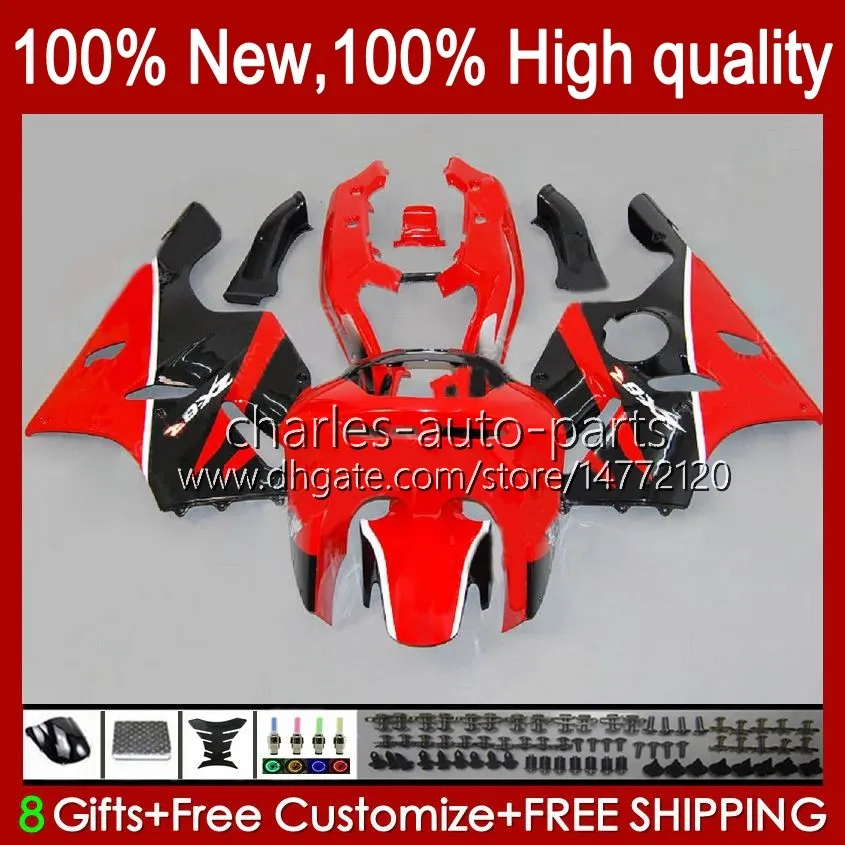 Feedings para Kawasaki Ninja ZX 6R 636 600cc 600 CC ZX-636 ZX6R 94 95 96 97 Bodywork 50HC.42 ZX636 ZX-6R 94-97 Vermelho Lustroso ZX600C ZX600 ZX 6 R 1994 1997 Kit Bodys