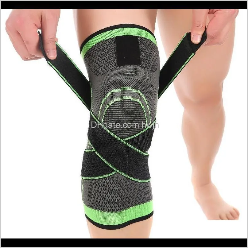 Elbow 1Pc Sports Kneepads Pressurized Bandage Elastic Knee Pads Support Fitness Gear Basketball Volleyball Brace Protector Klomf Ez1Yv