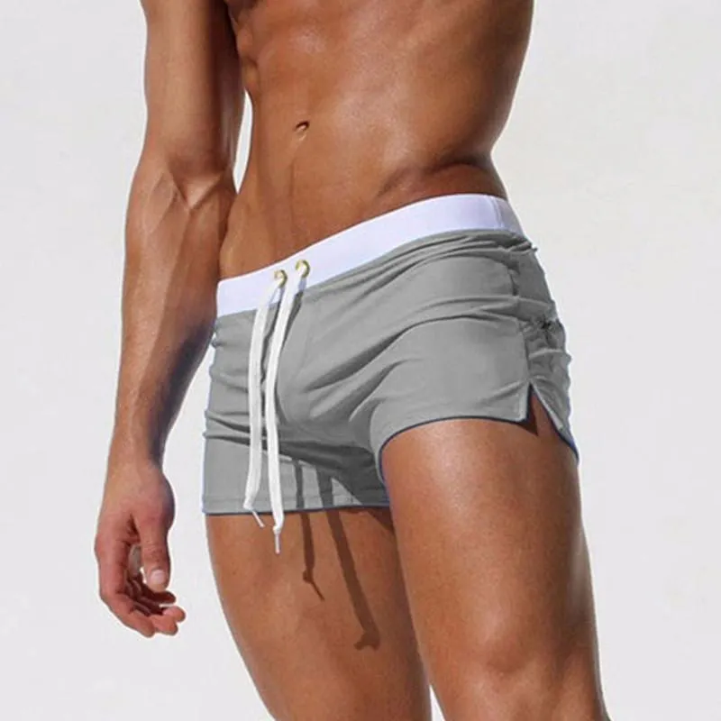 Calções de praia calções de banho maiô roupa de banho troncos de natação sexy masculino maillot de bain homme mayo sungas praiahomes237i