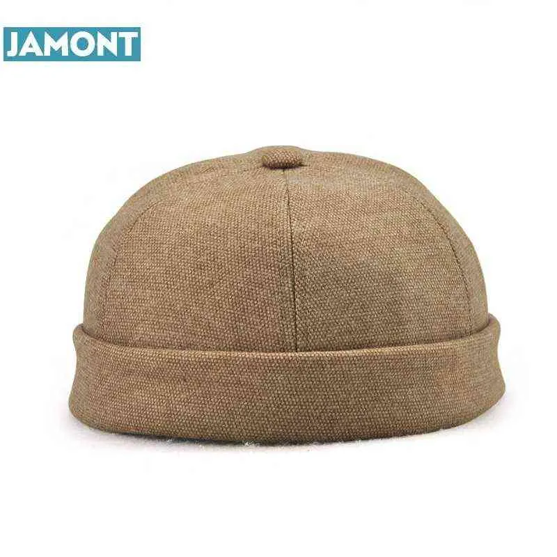 JAMONT New Men And Women Street Melon Brown Bucket Hat Trend Retro