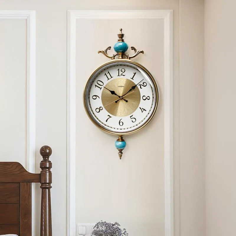 Wall Clocks Vintage Clock Aesthetic Quarz Europe Living Room Digital